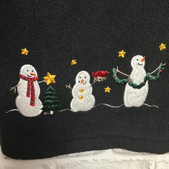 C & B Sport Women Snowman and Stars Button up Christmas Long Sleeve Jacket Small - Picture 3 of 10